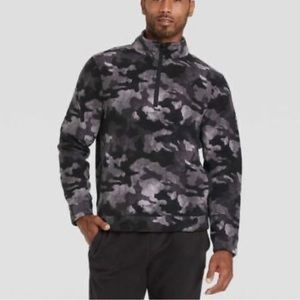All in Motion Men's Microfleece Pullover Sweatshirt - Gray Camo